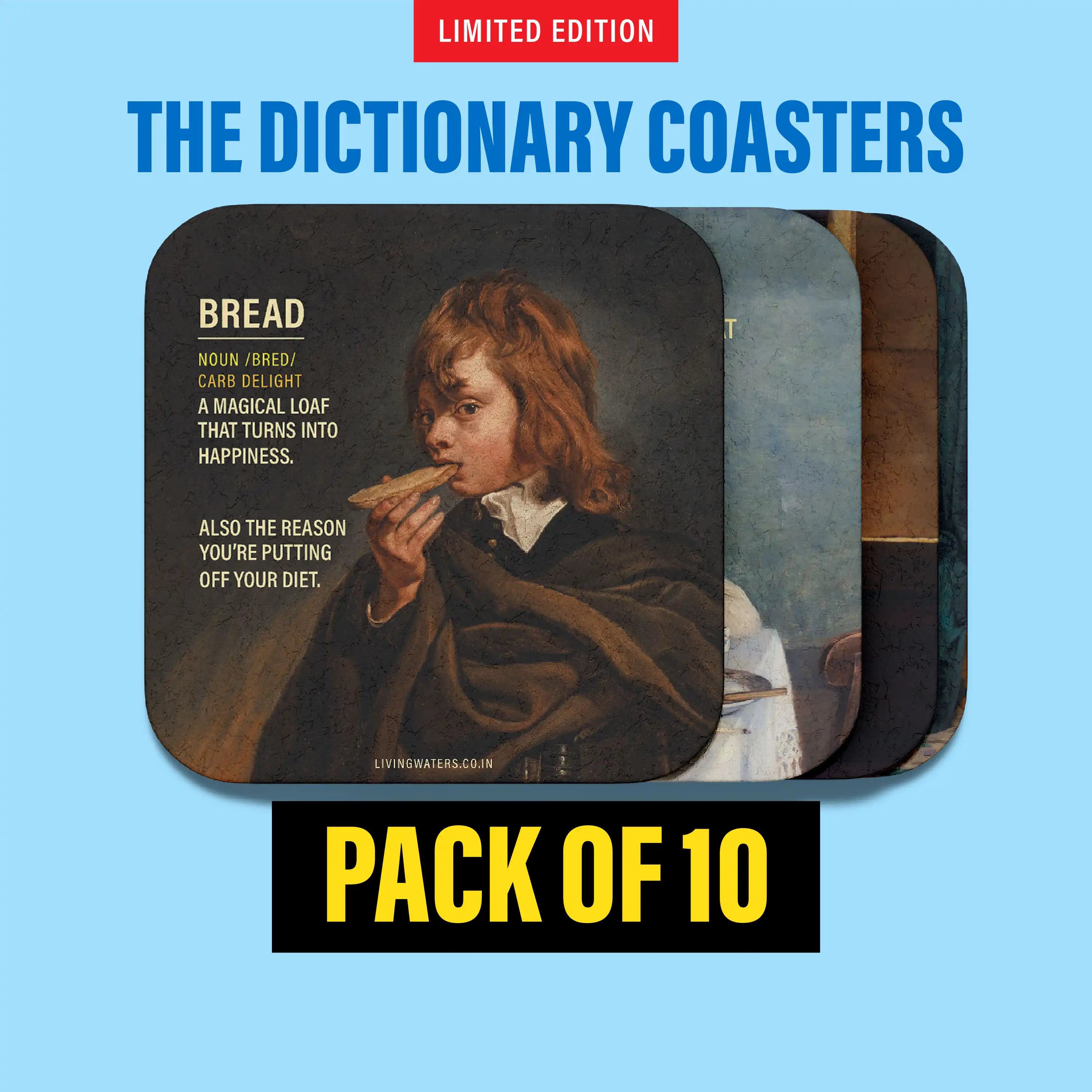The Dictionary Coasters Pack of 10