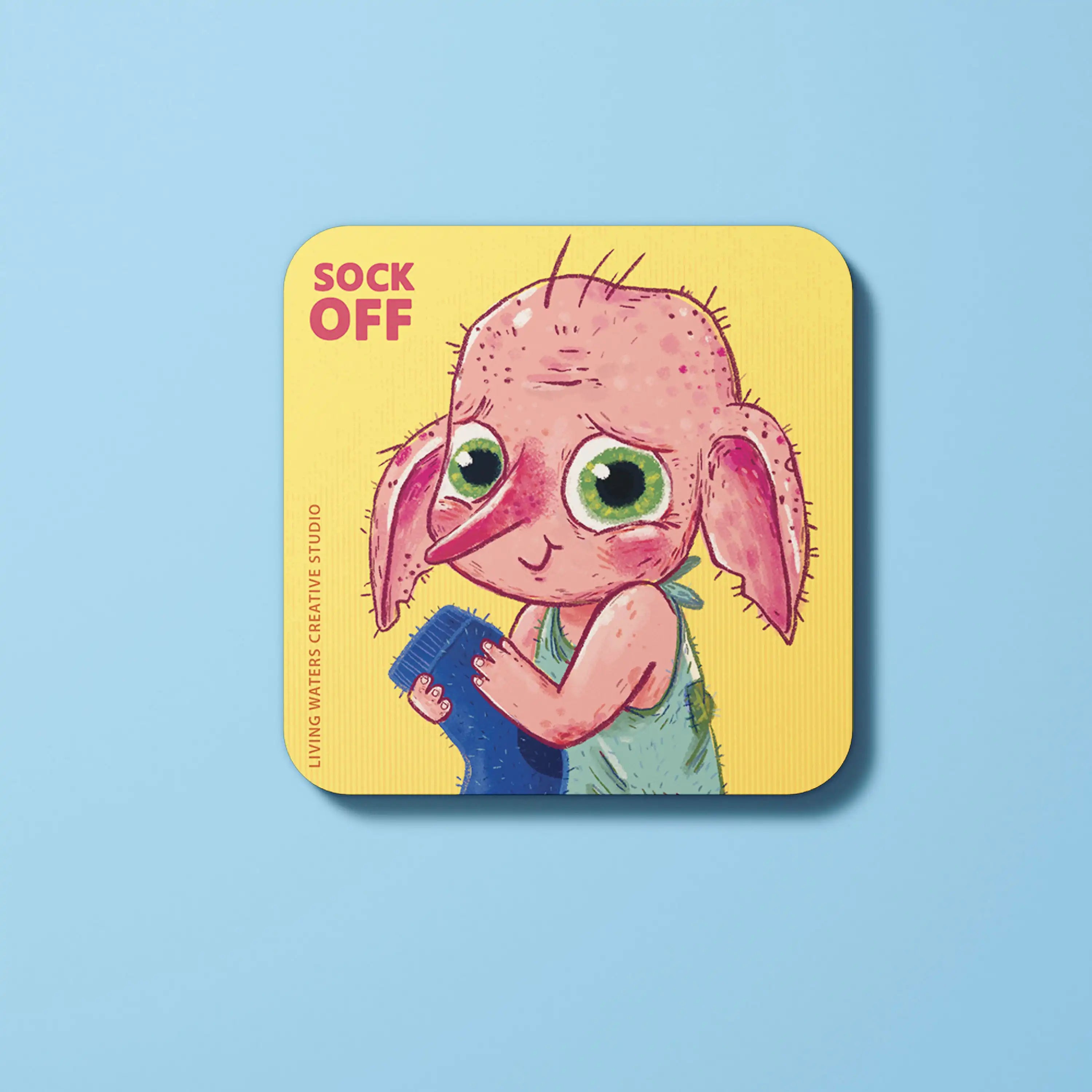 Sock Off Coaster