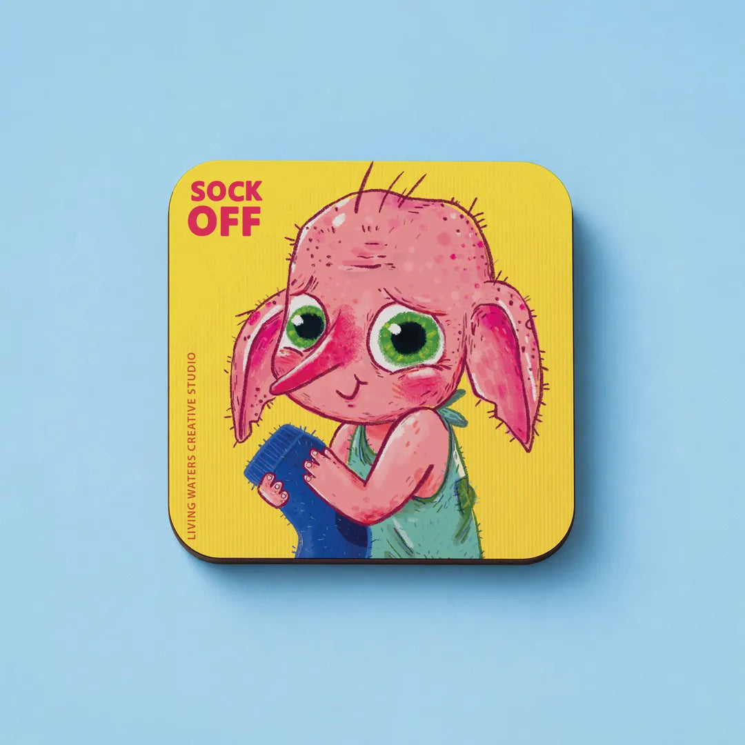 Sock Off Coaster