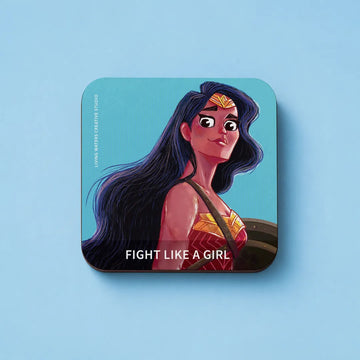 The Fight Like A Girl Coaster