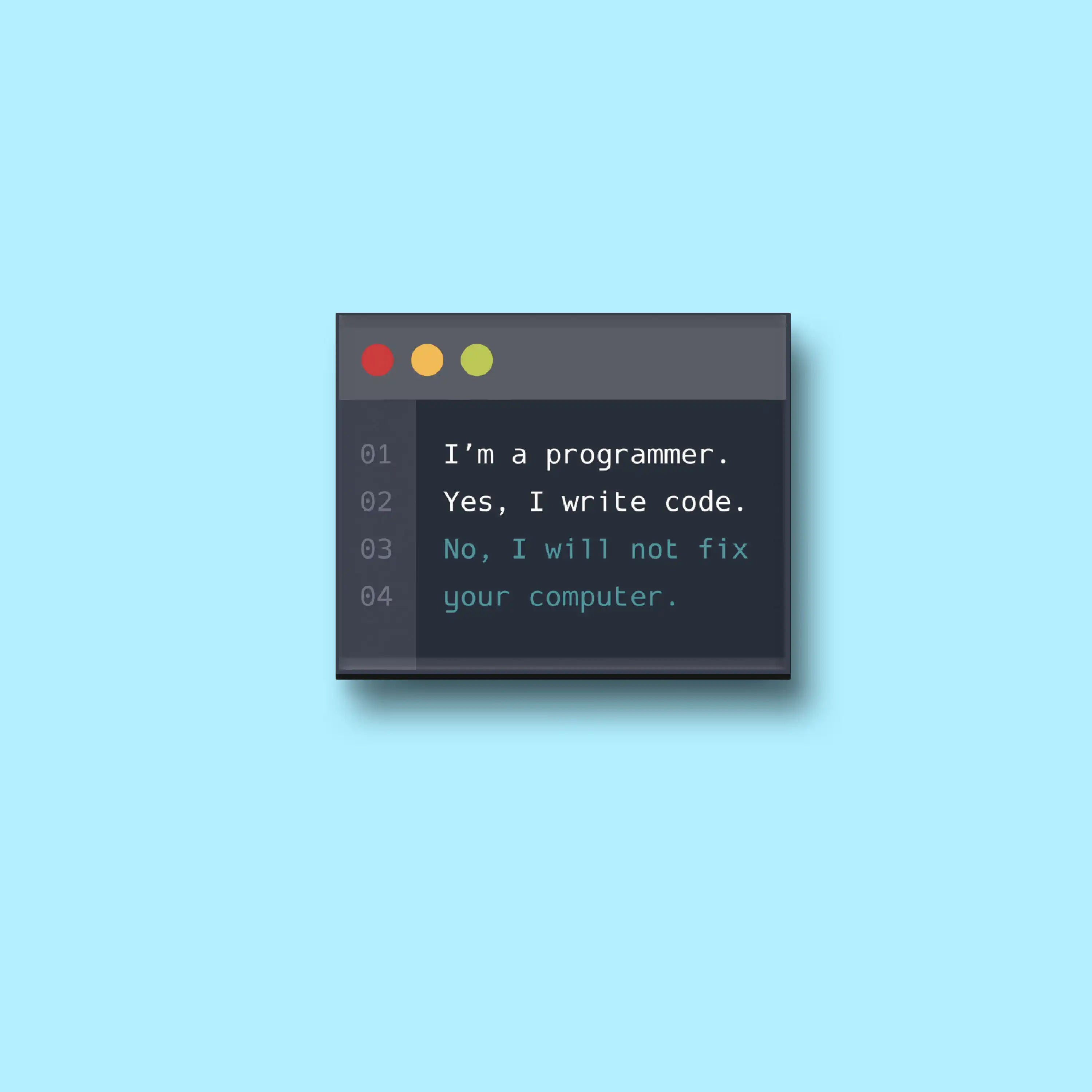 The I'm a Programmer Magnet