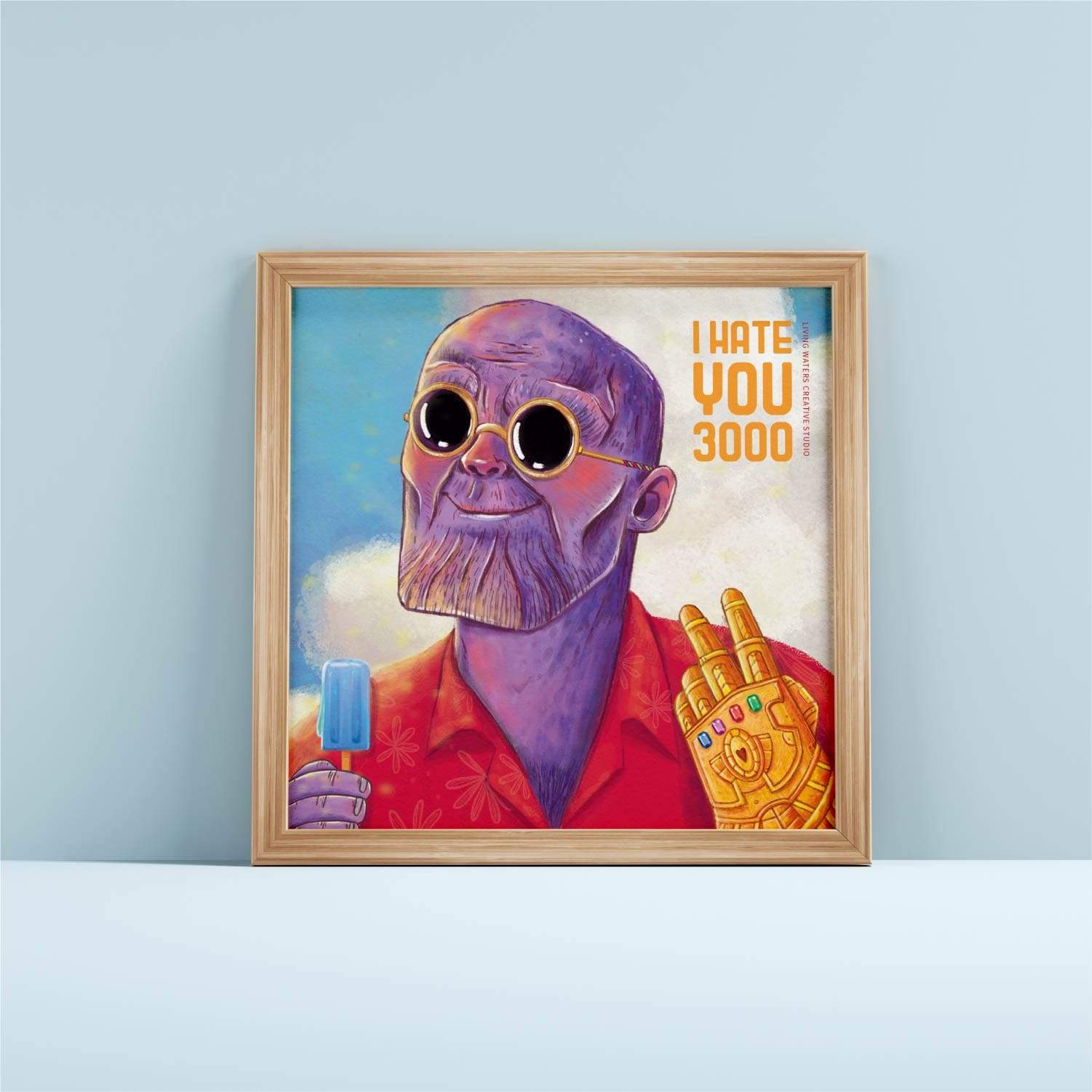 The I Hate You 3000 Canvas Frame